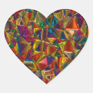 autocollants de coeur de cristal