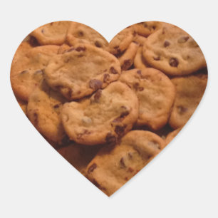 Autocollants de coeur de gâteaux aux pépites de