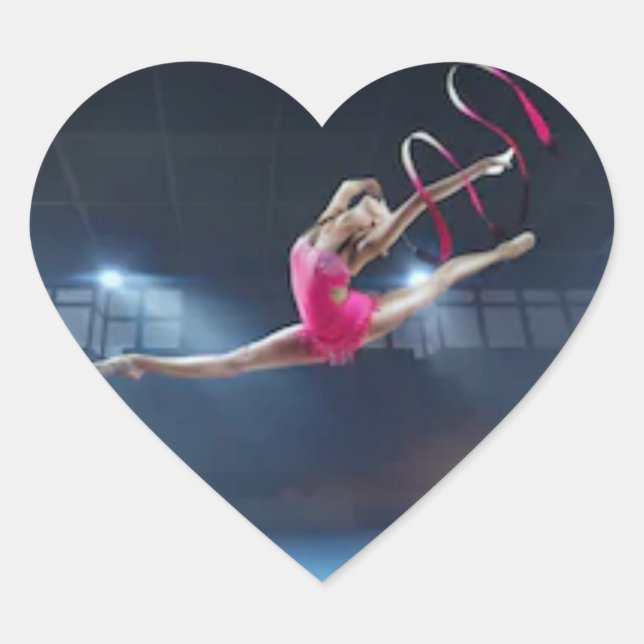 Autocollants de coeur de gymnastique. (Devant)