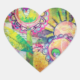 Autocollants de coeur de jardin de regards sombres