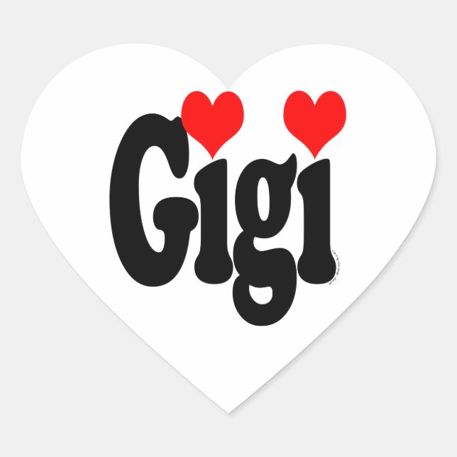 Autocollants de coeur Gigi (Devant)