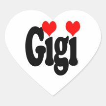 Autocollants de coeur Gigi