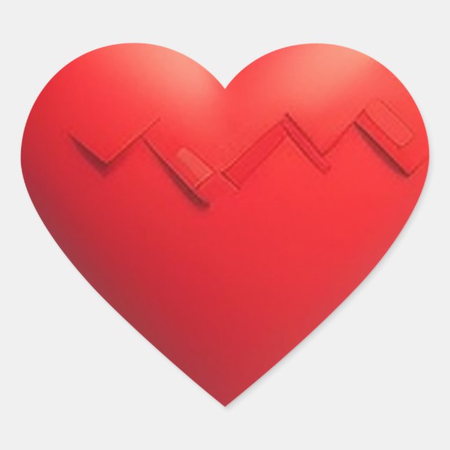 Autocollants de coeur rouge attrayant (Devant)