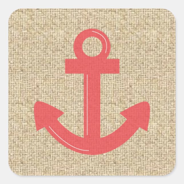 Autocollants de conception de burlap d'ancrage rou (Devant)