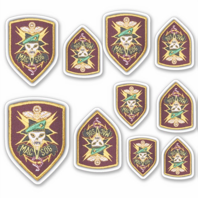 Autocollants de contour MAC-V-SOG des forces spéci (Devant)