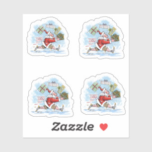 Autocollants de contour non préparés père Noël