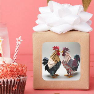 Autocollants de coq Whimsical