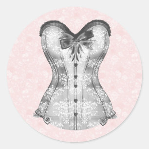 Autocollants de corset Rose rose élégante