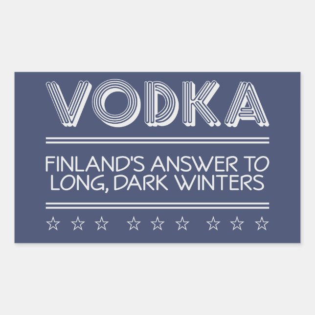 Autocollants de couleur personnalisés VODKA (Devant)