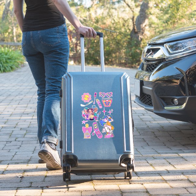 Autocollants de coupure de baiser y2k esthétiques (Valise Insitu)