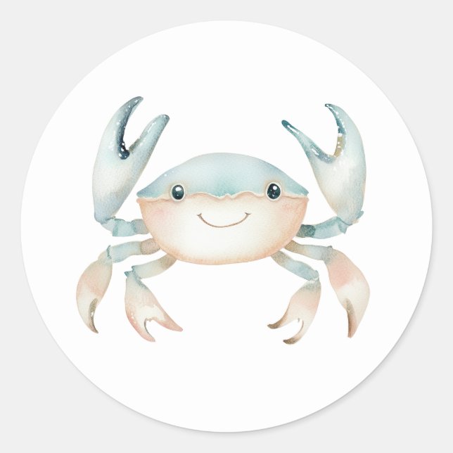 Autocollants de crabe mignons (Devant)
