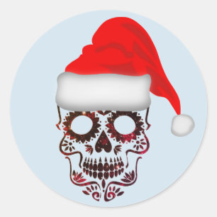 Autocollants de crâne de Noël