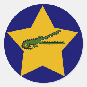 Autocollants de crocodile d'étoile d'or de