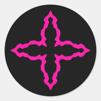 Autocollants de croix gothique rose chaud