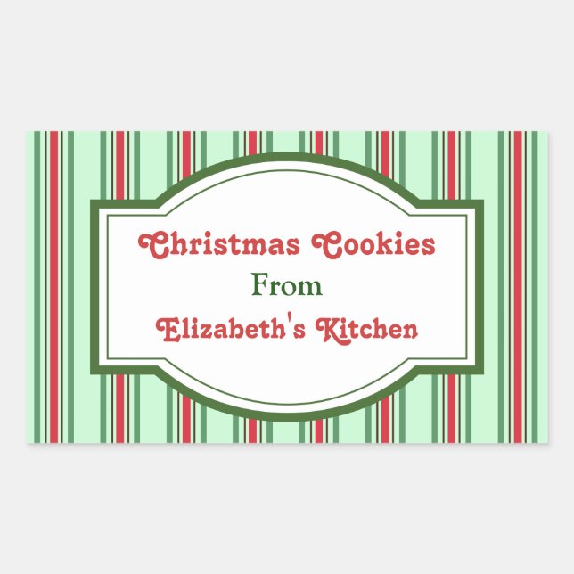Autocollants de cuisine pour Noël vert (Devant)