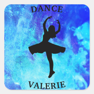 Autocollants de danse Galaxie Bleu pour Filles ave