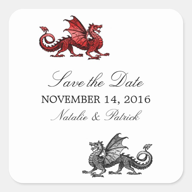 Autocollants de date de sauvegarde Dragon Argent R (Devant)