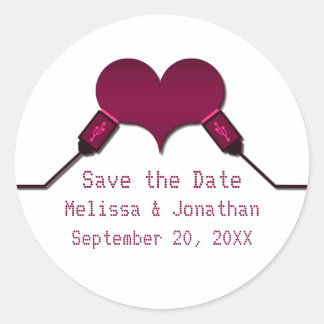 Autocollants de date de sauvegarde USB Love Connec
