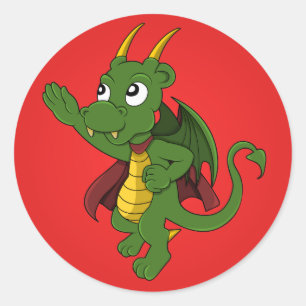 Autocollants de dessin animé de super-héros dragon