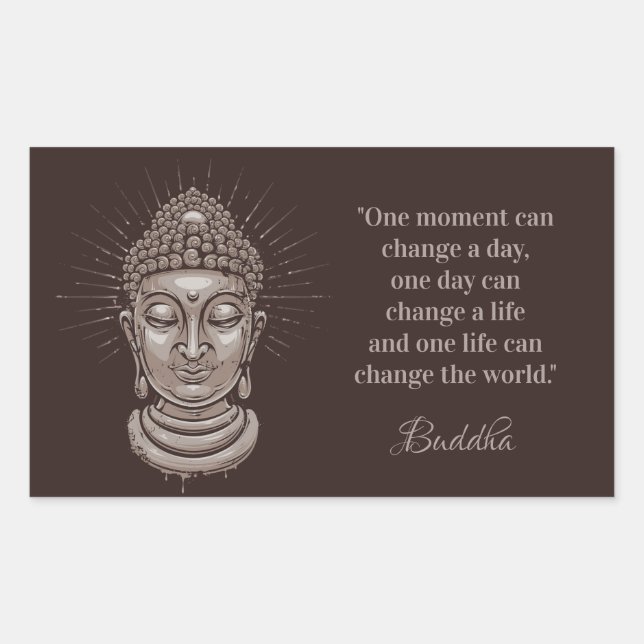 Autocollants de devis Bouddha texte personnalisé (Devant)