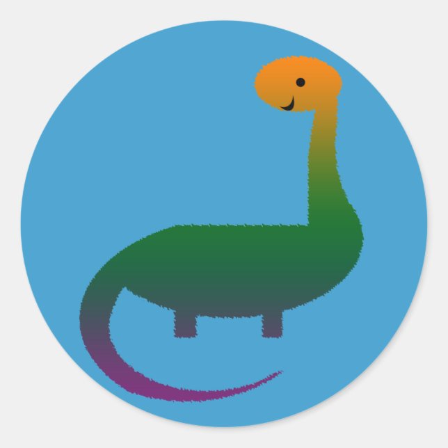 Autocollants de dinosaure colorés (Devant)