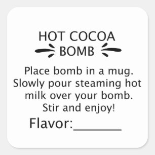 autocollants de direction de la bombe de cacao cha