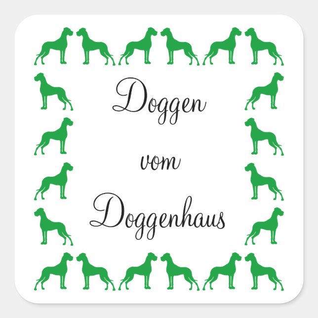 Autocollants de dogue allemand (Devant)