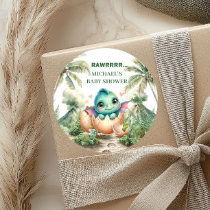 Autocollants de douche Bébé Dino Mignon Éclosion i
