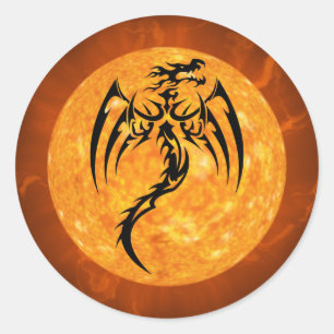 autocollants de dragon de feu