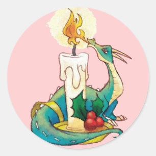 Autocollants de dragon de Noël des enfants
