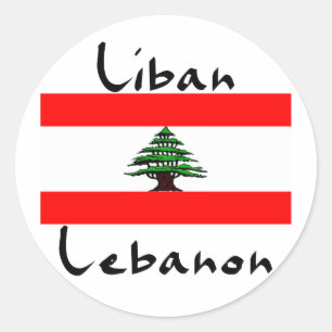 Autocollants de drapeau de Liban Liban