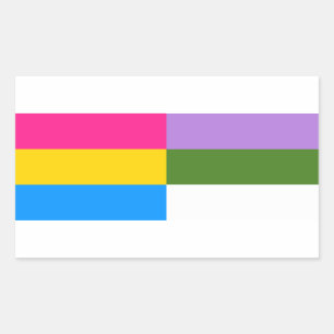 Autocollants de drapeau Pansexual/Genderqueer