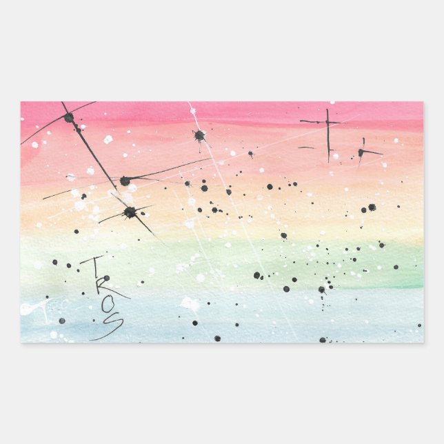 Autocollants de drapeau TROS Rainbow LGBTQ Pride (Devant)