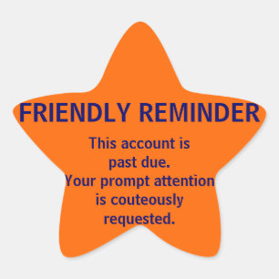 Autocollants de facturation AMICAUX de RAPPEL
