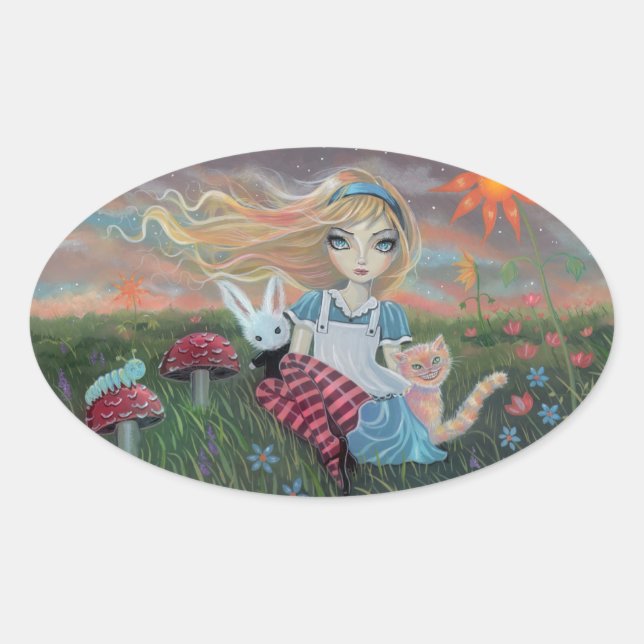 Autocollants de fantasy d'Alice au pays des mervei (Devant)