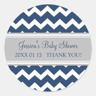 Autocollants de faveur de baby shower de Chevron