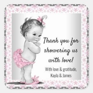 Autocollants de faveur de Baby Shower pour petite