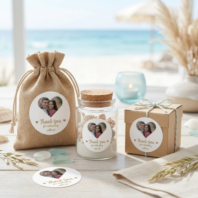 Autocollants de Faveur de Mariage avec Photo de Co (Créateur téléchargé)