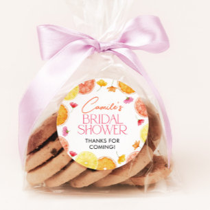Autocollants de Faveur de Mariage Citrus Main Sque