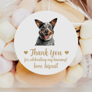 Autocollants de Faveur de Mariage de Chien de Béta