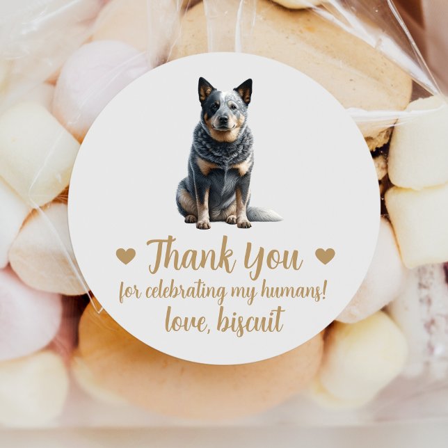 Autocollants de Faveur de Mariage de Chien de Béta (Créateur téléchargé)