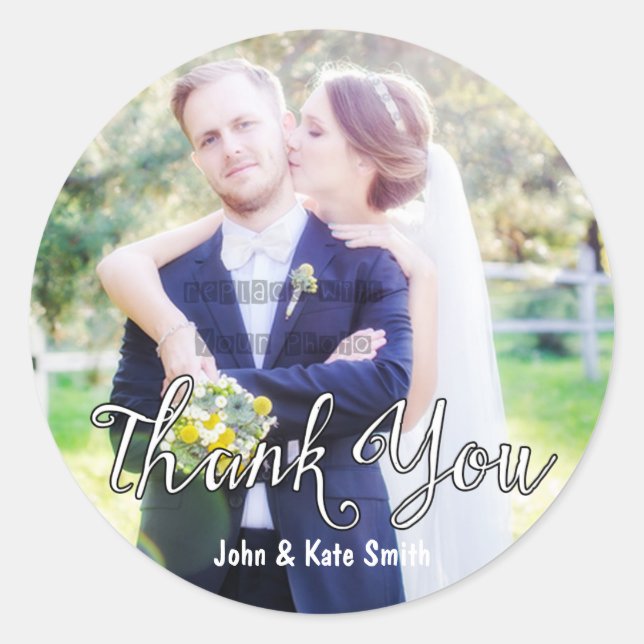 Autocollants de faveur de mariage de typographie b (Devant)