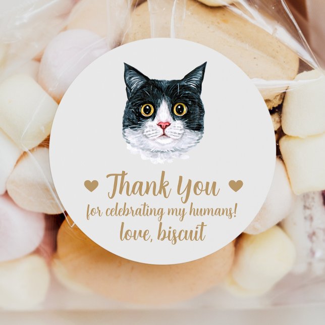 Autocollants de Faveur de Mariage pour Chat Britis (Créateur téléchargé)