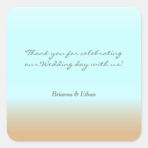 Autocollants de faveur élégants ombre de plage