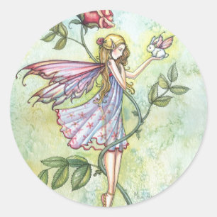Autocollants de fée et de lapin de Rose