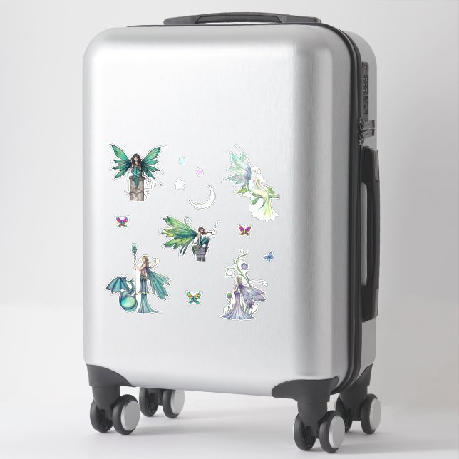 Autocollants de fées de Molly Harrison Fantaisie A (Sur valise)