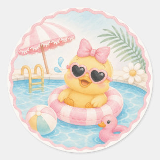 Autocollants de fête au bord de la piscine aux can