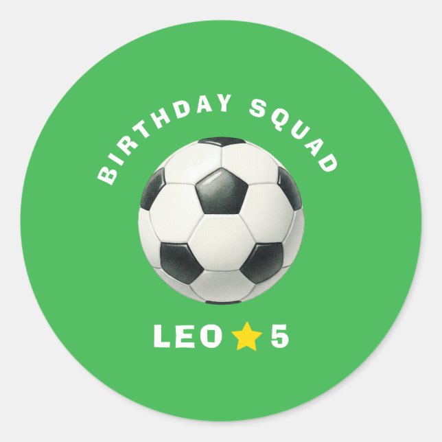 Autocollants de fête d'anniversaire de football mo (Devant)