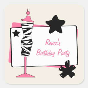 Autocollants de fête d'anniversaire de forme de