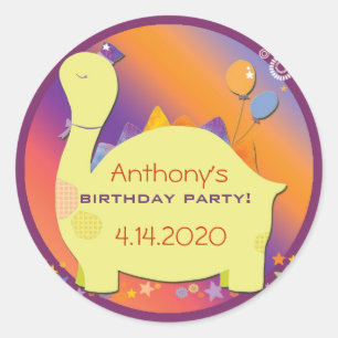 Autocollants de fête d'anniversaire de l'enfant d